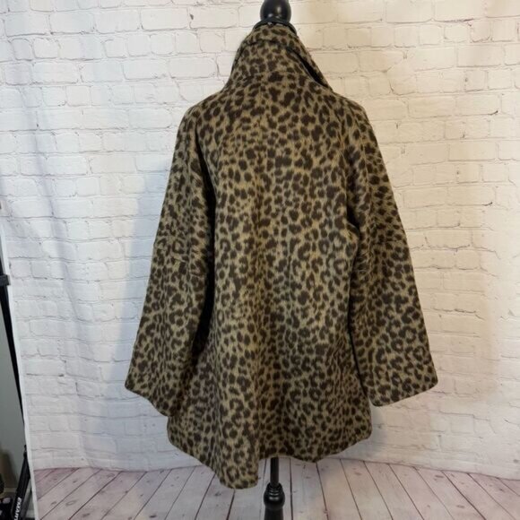 Helene Berman X Anthropologie Faux Feather Leopard Jacket size 6 - Picture 7 of 10